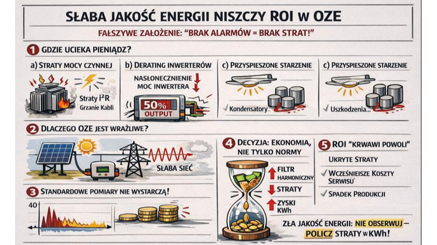 Dlaczego słaba jakość energii realnie niszczy ROI?