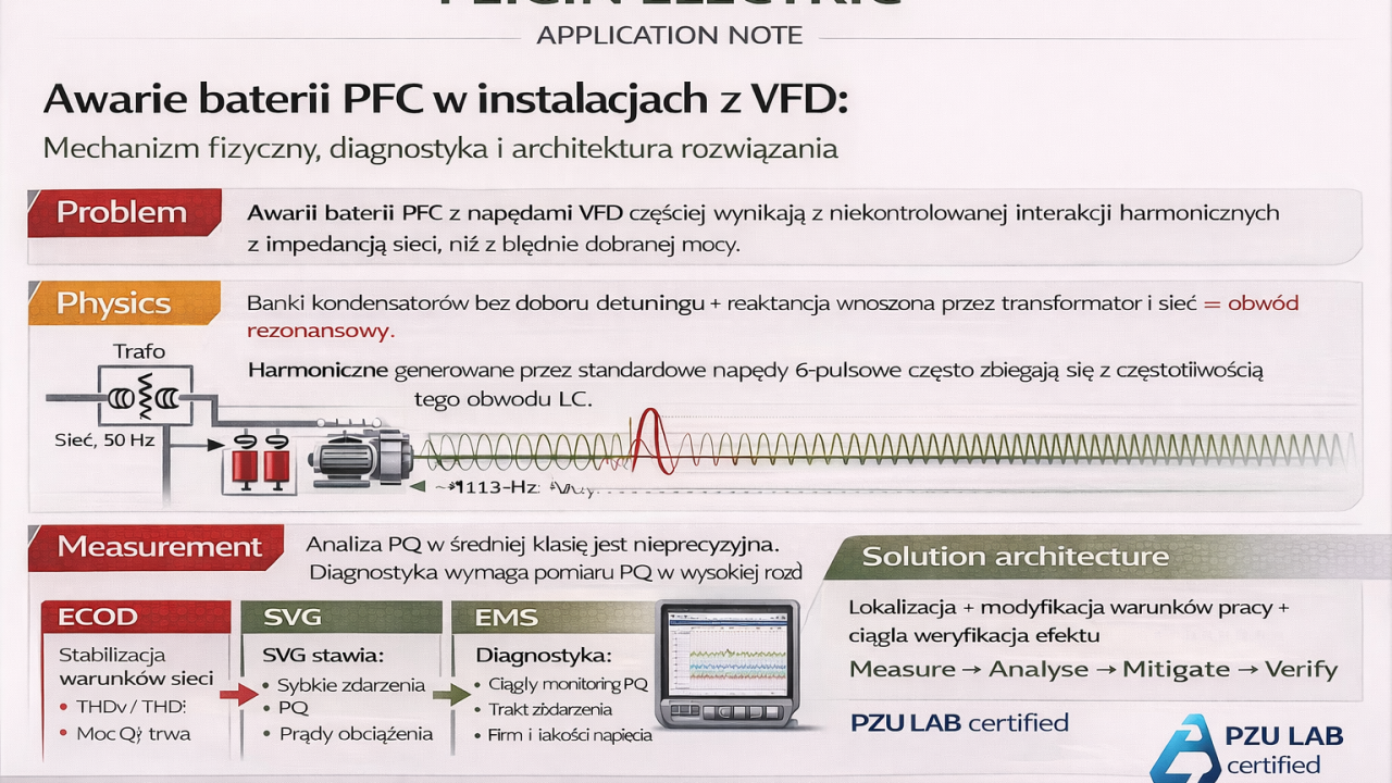 Awarie baterii PFC w instalacjach z VFD